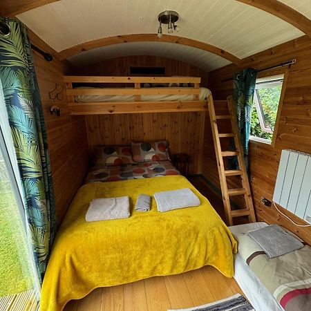 Unique Sheperds Hut Private Hot Tub, Ensuite & Kitchenette Clodock Buitenkant foto